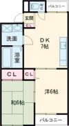 ロイヤルコート南別府Bの間取り画像