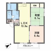コスモスハイツ 近義ノ里Aの間取り画像