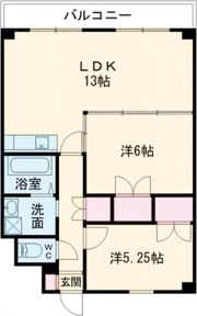 新潟南マンションの間取り画像