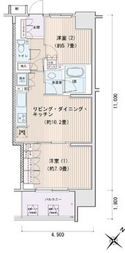 エスティメゾン豊洲レジデンスCの間取り画像
