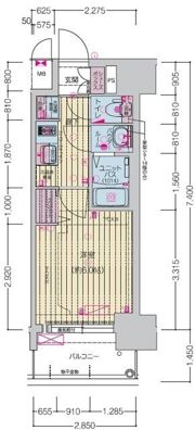 プレサンス桜山駅前アフォードの間取り画像
