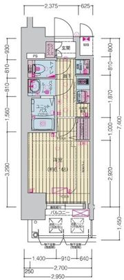 プレサンス桜山駅前アフォードの間取り画像