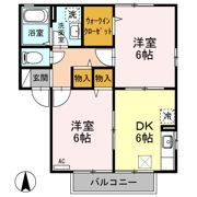 ヴィラ南雲 A/Bの間取り画像