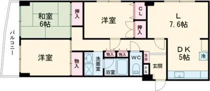 ダイヤモンドハイツ笹口の間取り画像