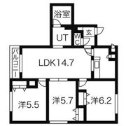 オルセー厚別中央Vの間取り画像