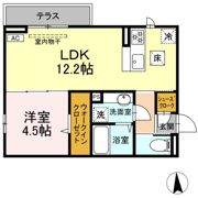 GRAND D-ROOM高宮北Eの間取り画像