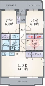 シャンフレーズの間取り画像