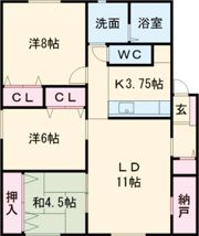 ポプリ真々地Iの間取り画像