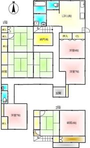 丸亀市飯野町K邸の間取り画像