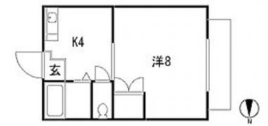 ハイツ矢賀新町Ⅱの間取り画像
