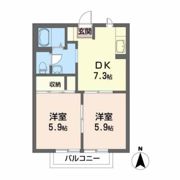 ソレアード・シェソワBの間取り画像