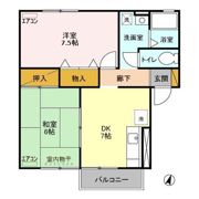 グリーンシャトル Dの間取り画像