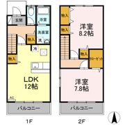 デルフィ 参番館の間取り画像
