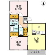 ベルコート A/Bの間取り画像