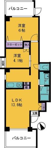 ツインヒルズウェストの間取り画像