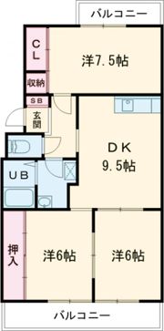 グリーンパレス弥生の間取り画像