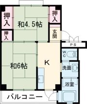 ビレッジハウス小坂3号棟の間取り画像