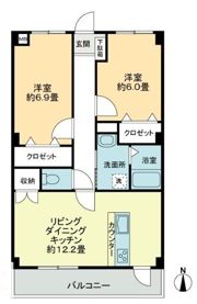 フォブールつるうちの間取り画像