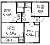 上尾パークハイツ東町Aの間取り画像