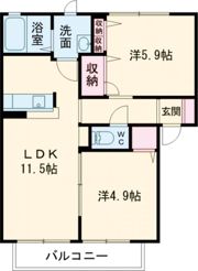 シャーメゾン ルミエール Ⅰ棟の間取り画像