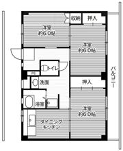 ビレッジハウス太閤山1号棟の間取り画像