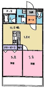 MITAKAマンション笠木の間取り画像