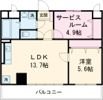 MISTRAL北条口Ⅱの間取り画像