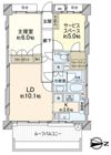 クレッセント国立の間取り画像