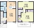（仮称）色麻町上新町テラスハウスBの間取り画像