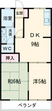 Uハイム加茂川 Bの間取り画像