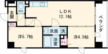プレステージ12番館の間取り画像