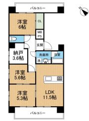 新屋敷ピアッツァビルの間取り画像