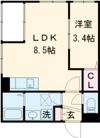HKレジデンス嘉島Southの間取り画像