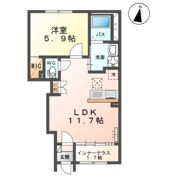 リバレイン南川の間取り画像
