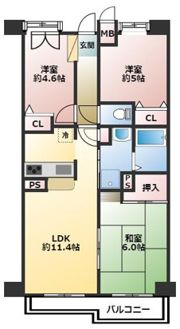 ヴィルヌーブ堀川五条の間取り画像