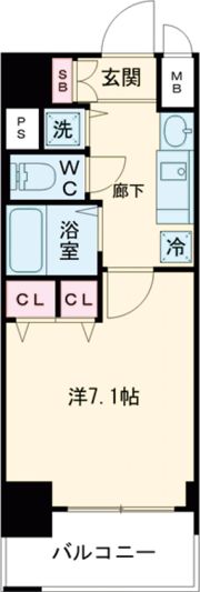 プレサンス神戸裁判所前デリシアの間取り画像