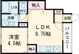 テルマ・マーレ茶園場町の間取り画像