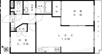 キャニオンマンション東中野の間取り画像