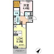 アイコート湯田温泉通りの間取り画像