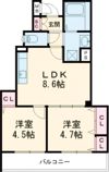 ラモーナ清瀧の間取り画像