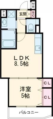 ラモーナ清瀧の間取り画像