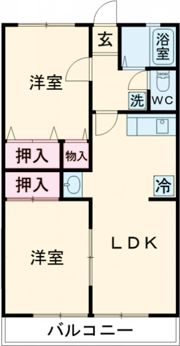 シティハイムヒロAの間取り画像