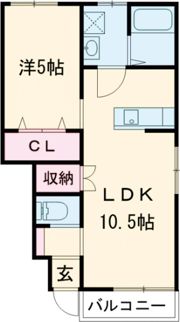 エスカレント上峰Ⅰ Aの間取り画像