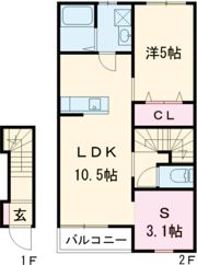 エスカレント上峰Ⅰ Aの間取り画像