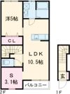 エスカレント上峰Ⅱ Bの間取り画像