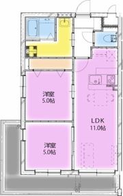 潮見町マンションの間取り画像