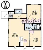 ブランシェ高須台 A棟の間取り画像