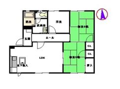カレッジヒルズ A棟の間取り画像