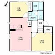 コンフォール城井 B棟の間取り画像