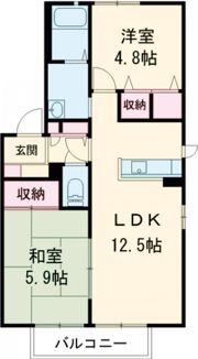 ディアス城原 B棟の間取り画像